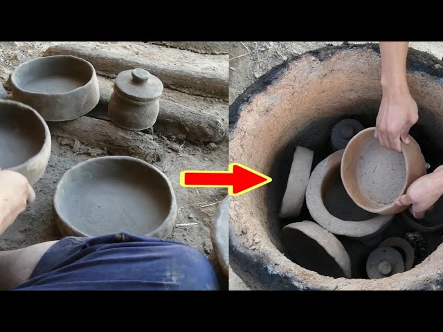 I fired pottery in the kiln and got wonderful primitive pots