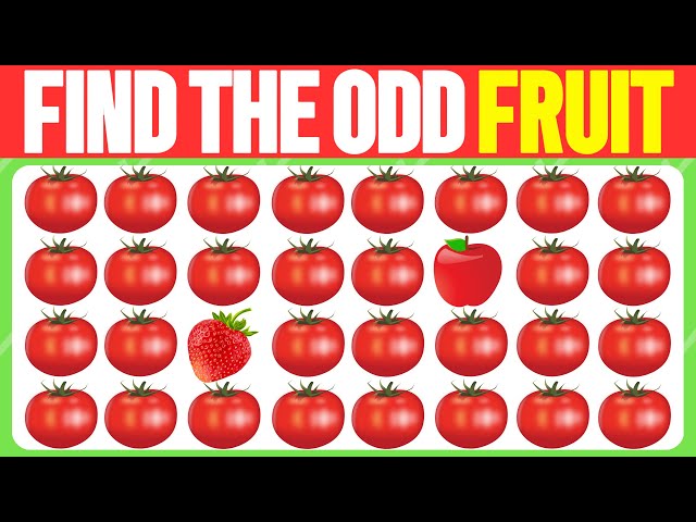 Find the ODD One Out - Fruit Edition 🍓🍌🍉| 30 Ultimate Levels Emoji Quiz| Easy, Medium, Hard