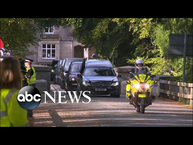 Queen's coffin departs Balmoral castle for 6-hour journey to Edinburgh | ABC News