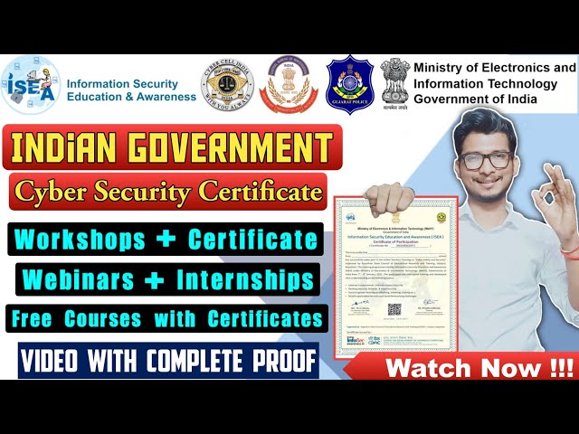 Government cyber security Certificate | free cyber security certifications | cyber security course