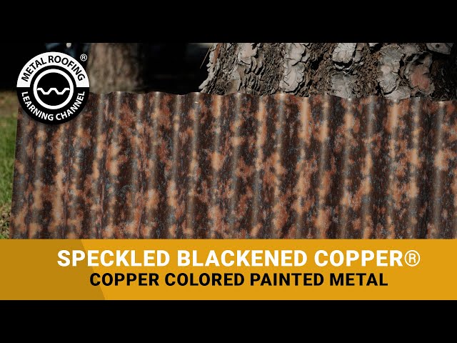 Speckled Blackened Copper: Metal Panels That Look Like A Brown Patina Copper