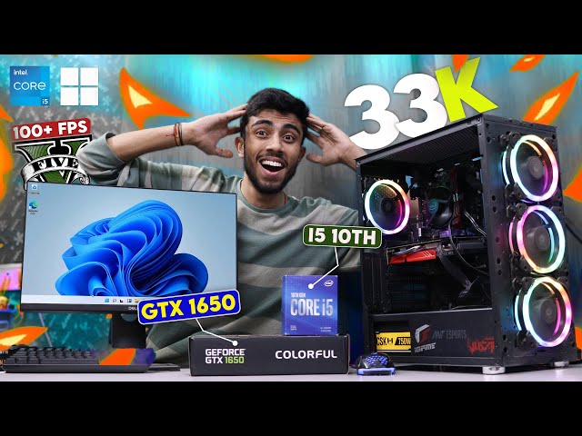 30,000/- Rs Intel Gaming PC Build🔥 With GTX 1650! Complete Guide🪛 Gaming Test i5 10th Gen /Antec