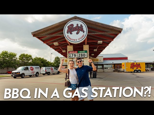 Trying REAL Texas BBQ AT A GAS STATION?!