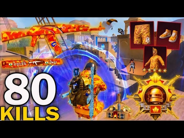 80 KILLS!! 🥰 NEW BEST LOOT GAMEPLAY WITH p90 + AWM 🔥 | BGMI GAMEPLAY
