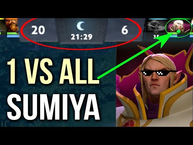 Unreal 1 vs 9 SumiYa Best Invoker Gameplay Epic Combo Comeback WTF Dota 2