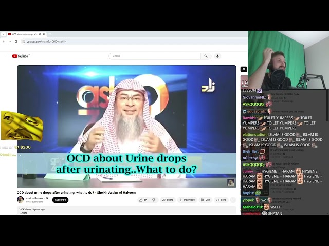 Forsen Reacts to OCD about urine drops after urinating, what to do? - Sheikh Assim Al Hakeem