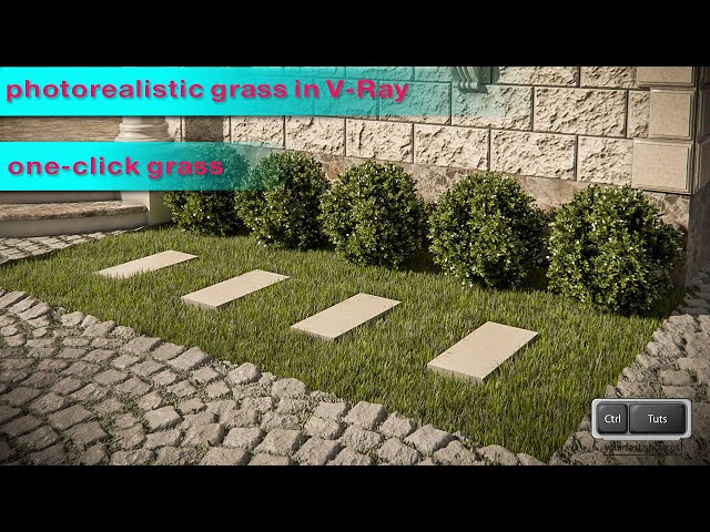 photorealistic grass in V Ray