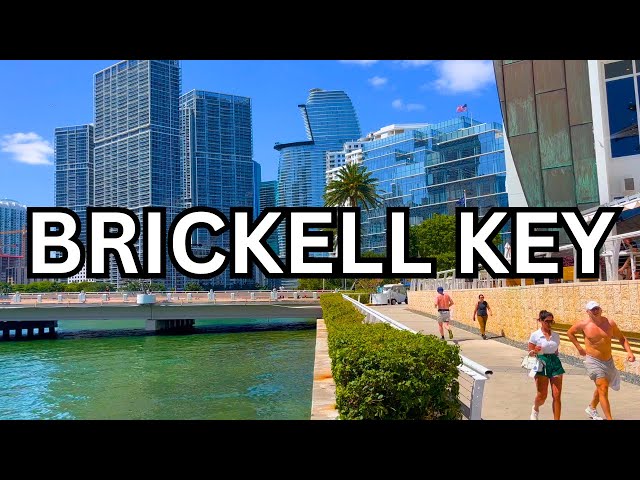 4K | MIAMI FLORIDA Walking Tour - Brickell & Brickell Key | Aston Martin Residences
