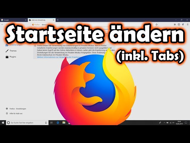 Mozilla Firefox Startseite ändern (inklusive Tabs)