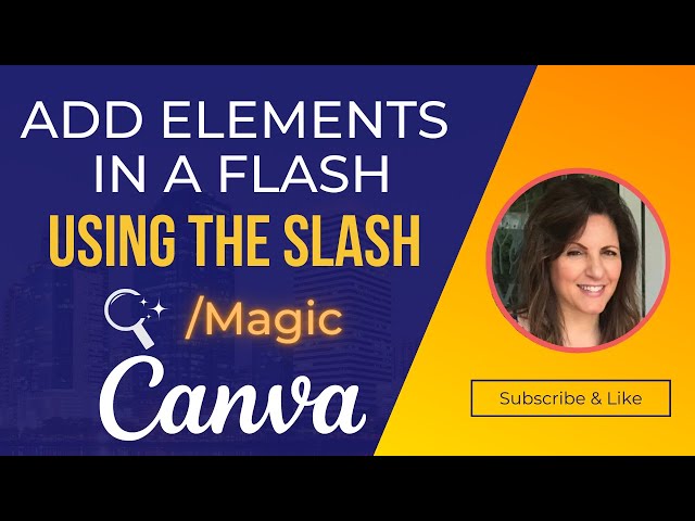 Fast Way to Add Elements in Canva | How to Add Elements in Canva Using the Slash Save Time in Canva