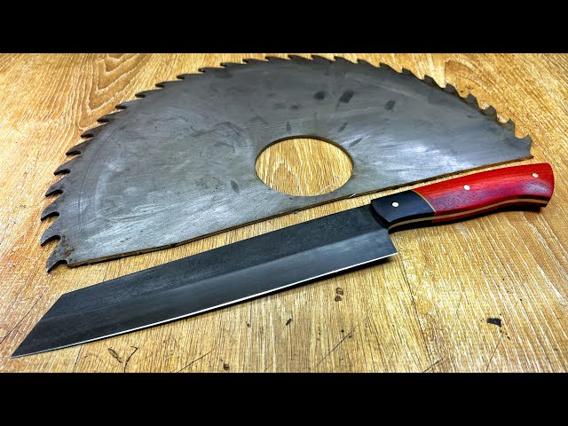 Making A Japanese Kiritsuke Knife From An Old Saw Blade