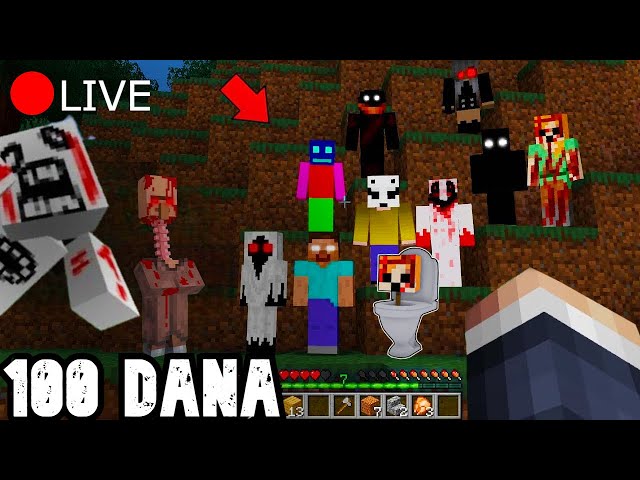 🔴 LIVE Minecraft 100 Dana Sa Creepypastama