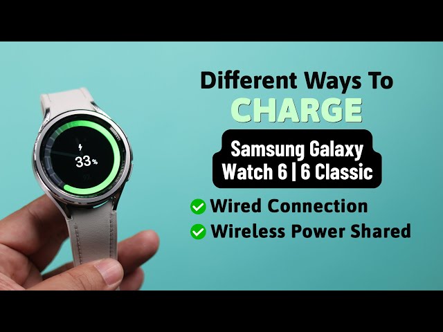 How to Charge on Samsung Galaxy Watch 6 Classic! [With or Without Charger]