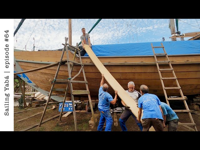 So HEAVY! Building the GUNWALE of our once wrecked schooner — Sailing Yabá #64