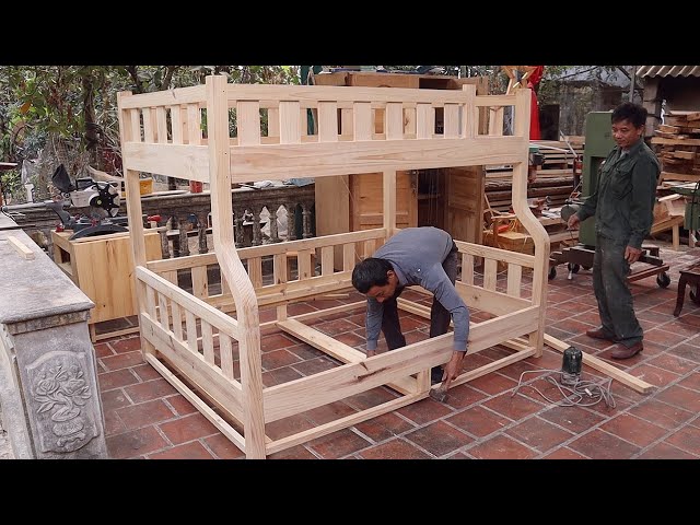How To Build Best Bunk Bed For Your Children With Storage Drawer Smart Folding Stairs - DIY!