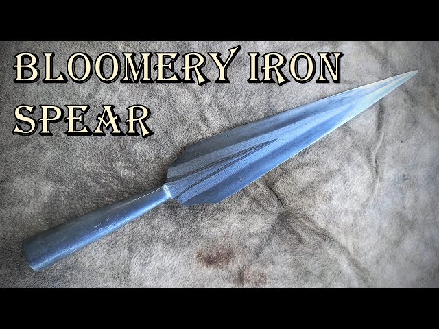 Bloomery iron spear head forging process.