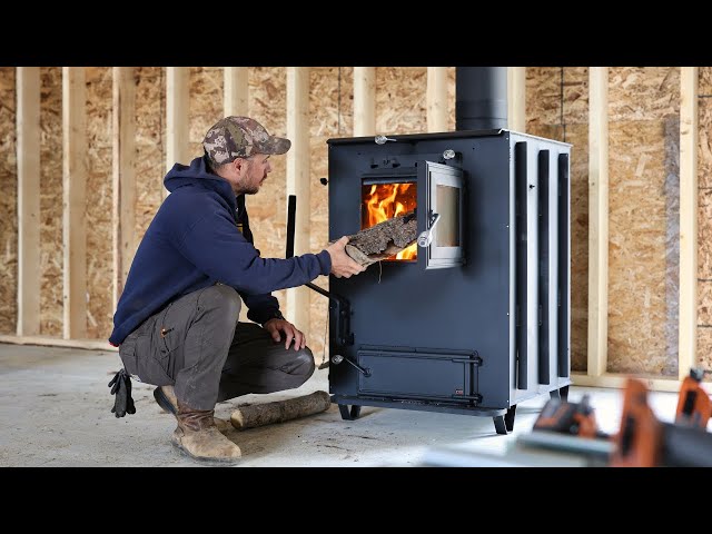 Coal Burning Stove Install | Lighting First Fire in the Shop