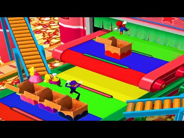 Mario Party 4 - Minigames - Mario vs Peach vs Wario vs Waluigi