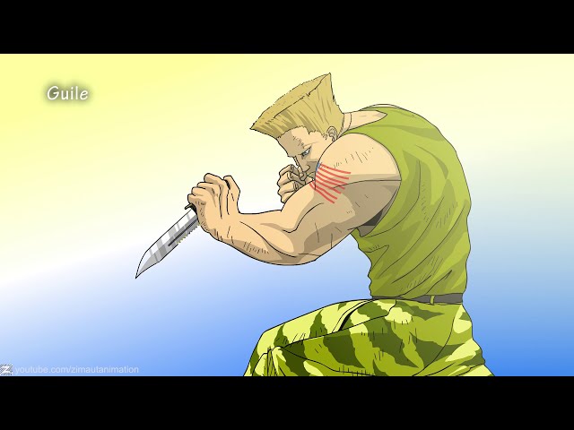 Drawing Concept Art, Guile (Street Fighter)
