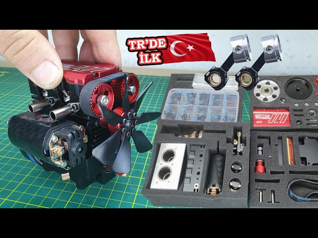 Toyan Otto Motor - Double Cylinder 7cc RC Engine - Assembling & Running / RC Araba Motoru Kurulumu