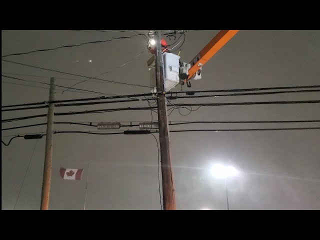 Powerline storm work - Raw footage