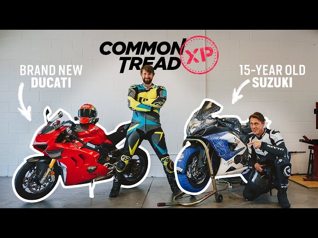 Half-Price Hack? 2020 Ducati Panigale V4 S vs. 2005 Suzuki GSX-R 1000 | Common Tread XP