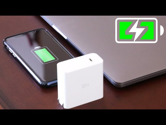 USB-C Power Adapter MacBook Pro & iPhone X Fast Charge Test - ZMI 45W PD QC Wall Adapter