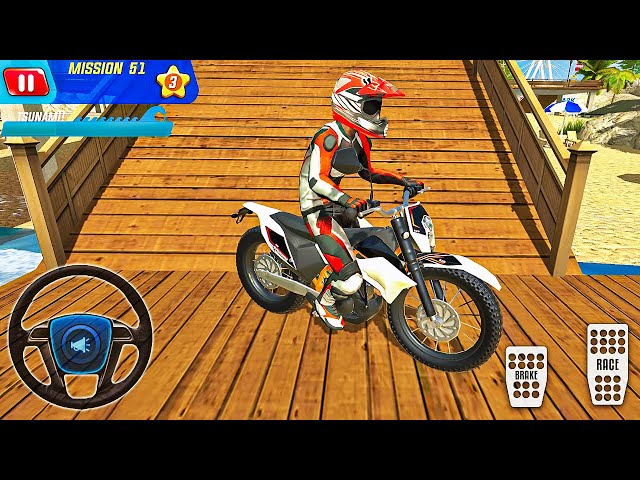 Offroad Dirt Bike Driving 2024 - Coast Guard Beach Rescue Team - Android Gameplay