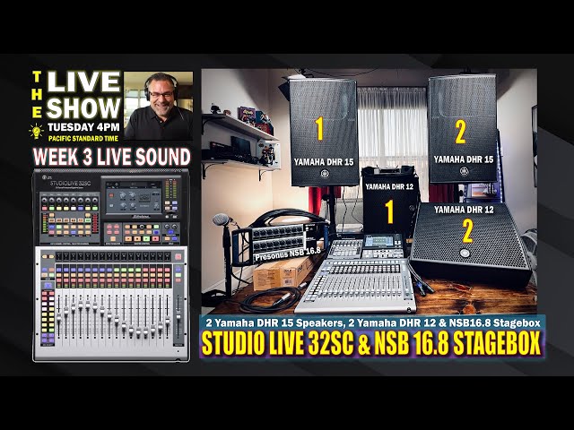 Presonus Studio Live 32SC & NSB 16.8 Digital Stage Box Set up Live, Unbox Pyle PC0850 Power Strip
