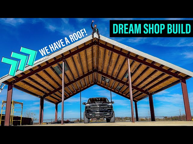 I Built A Roof on my 40x50 DREAM SHOP! [Couldn’t Afford A Contractor] 😅