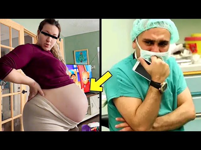 After giving birth the woman's belly kept getting bigger then doctors cut her open and were stunned