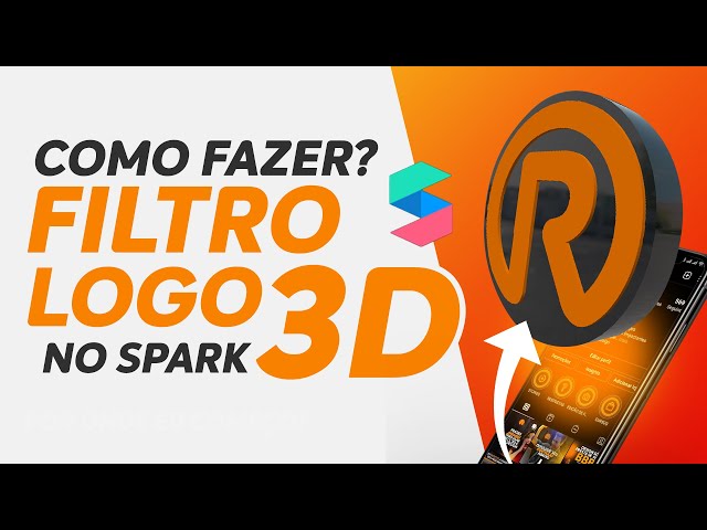 Como fazer FILTRO 3D para Instagram | LOGO 3D GIRANDO NO SPARK AR | Aula grátis + Download grátis