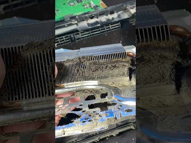 Watch as dust buildup is cleaned from a gaming console. #playstation #cleaningps4 #consolerepair