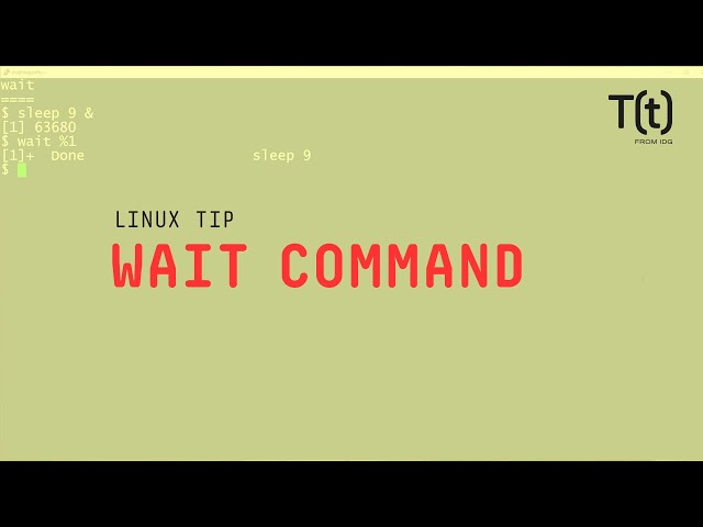 How to use the wait command: 2-Minute Linux Tips
