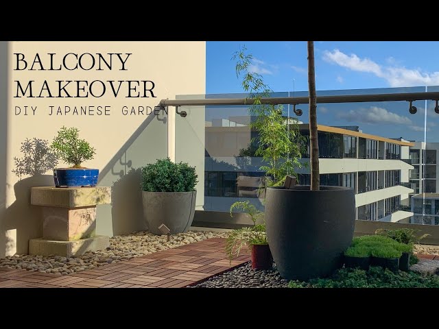 Cozy Balcony Makeover | Small DIY Japanese-Inspired Garden