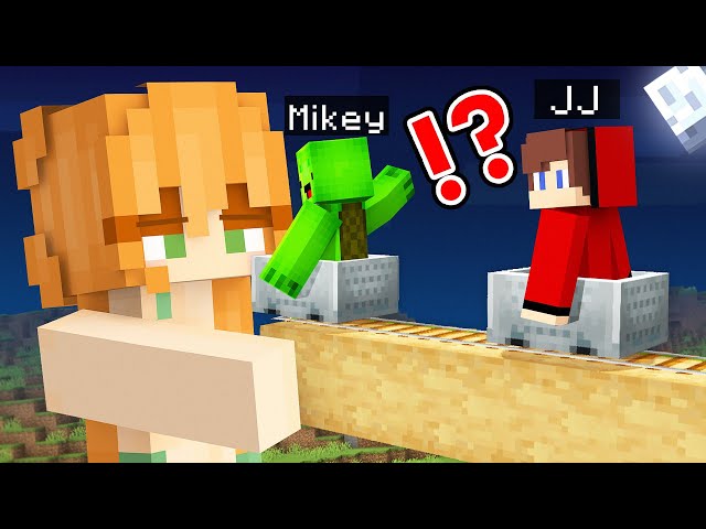 How Mikey and JJ Escape From GIANT GIRL in Minecraft Challenge Maizen