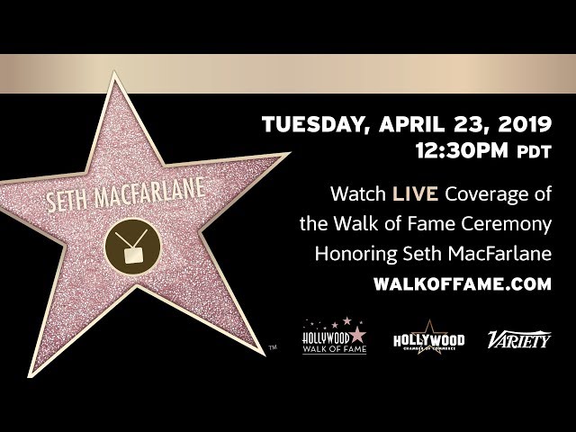 Seth MacFarlane - Hollywood Walk of Fame Ceremony - Live Stream