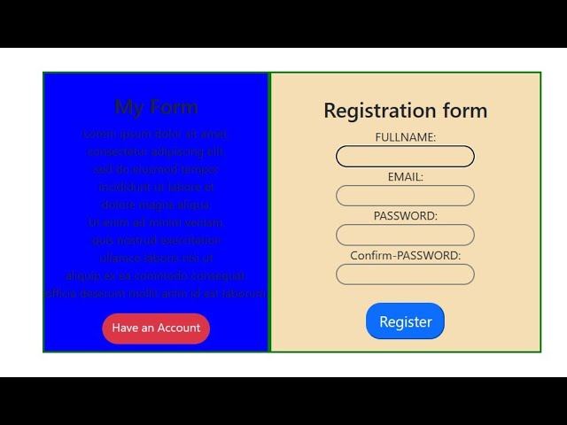 "Creating a  Registration Form Using HTML and CSS | Step-by-Step Tutorial"