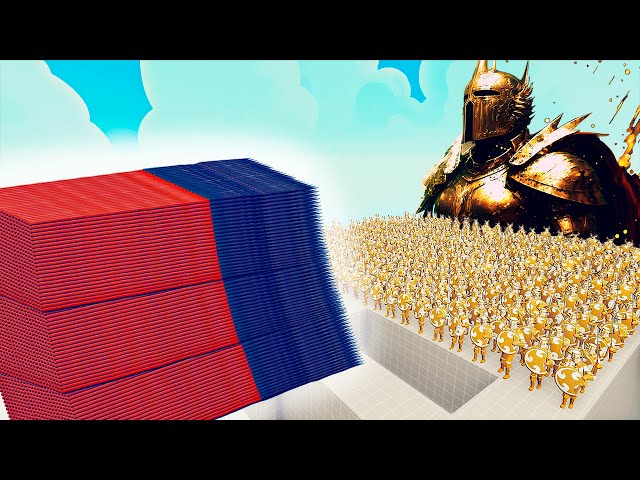 100x GOLD WARRIORS + 1x GIANT vs 3x EVERY GOD - Totally Accurate Battle Simulator TABS