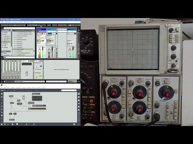 Writing text on an oscilloscope with Max for Live