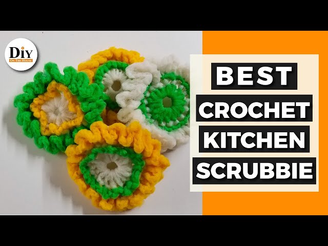 Best Kitchen Scrubbie!  Use Wiggle Crochet and Crochet With Net