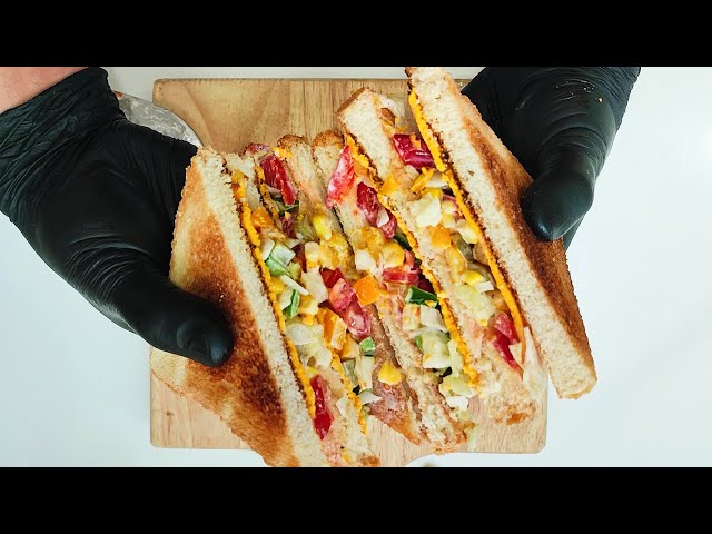Veg Club Sandwich | Vegetable Mayonnaise Sandwich :: Easy and Healthy food
