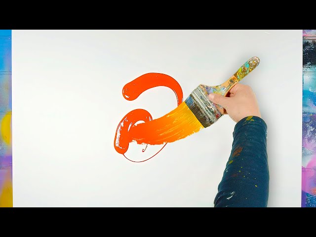 ABSTRACT ART PAINTING Demo With Acrylic Paint and Masking tape | Deltax