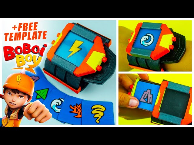 BOBOIBOY GALAXY POWER WATCH | How To Make DIY Elemental Watch at Home +Free Template
