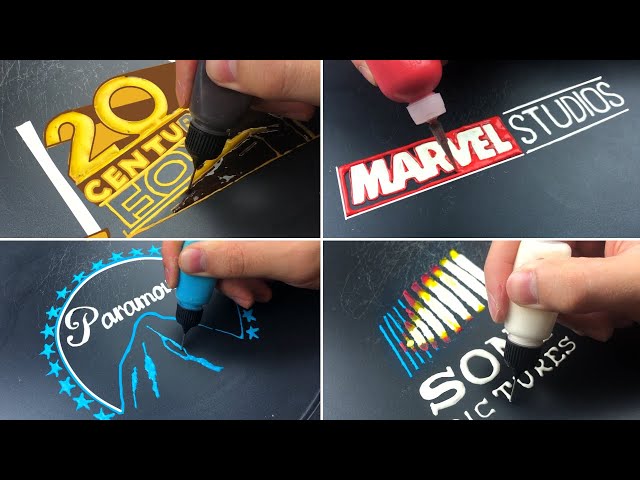 Movie Studio Logo Pancake Art - 20th Century Fox, Marvel Studios, Paramount Pictures, Sony Pictures