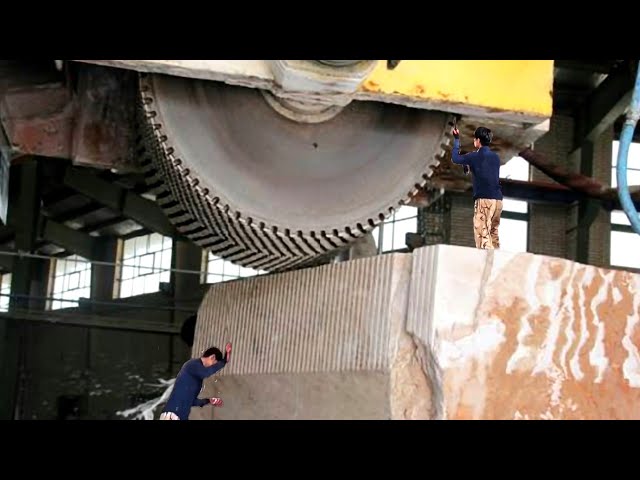 Amazing factory | How to manufacture Marble from huge stone | Mass production process