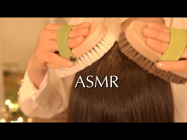 [ASMR] Gently & Slow Hair Brushing with Soft Brushes  | Help You Sleep | No Talking