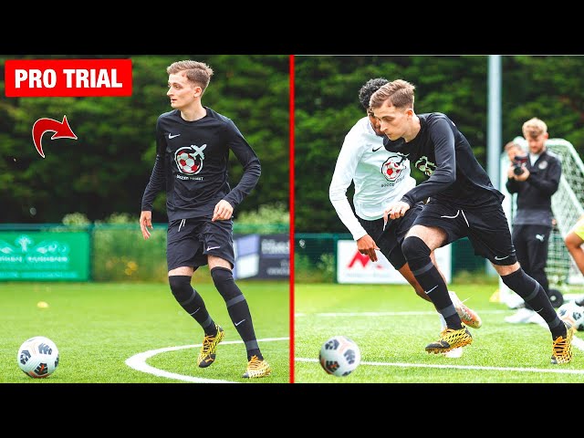 I played with PRO FOOTBALLERS in a TRIAL! (College Soccer Skills + Training)
