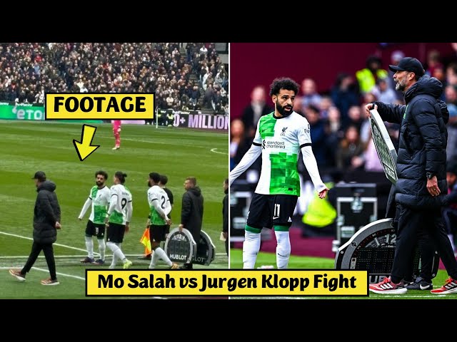 🤬 Mo Salah and Jurgen Klopp Fight in the Touchline during Westham vs Liverpool
