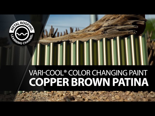 Copper Brown Patina - VARI-Cool® Color Changing 7/8" Corrugated Metal Roof Panel